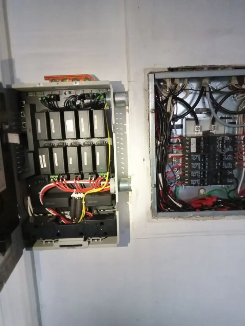 Electrical panel upgrade completed for Security Camera Wiring in Des Plaines
